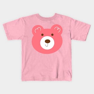 Happy Pink Bear Kids T-Shirt